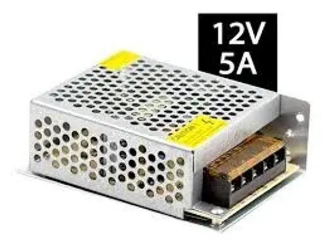 Fonte Chaveada 12v 5a 60w Câmera De Segurança Cftv Led