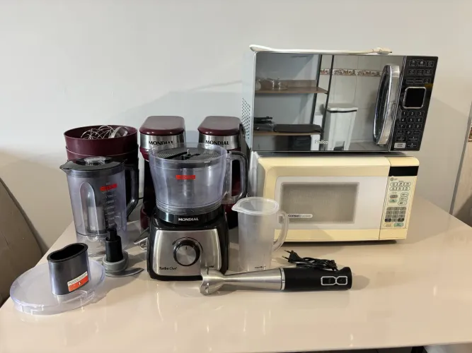 Kit Batedeiras, Microondas, Mixer e Liquidificador