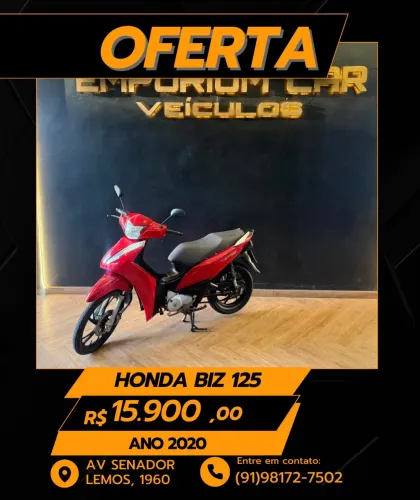 COM R$ 1.000 MIL DE ENTRADA!! HONDA BIZ 125 ANO 2020