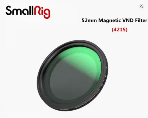 SmallRig MagEase 52mm Filtro de telefone magnético Filtro VND ND2-ND32 (1-5 Stop)