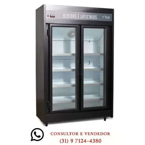 Refrigerador Auto Serviço 2 Portas Preto Polar
