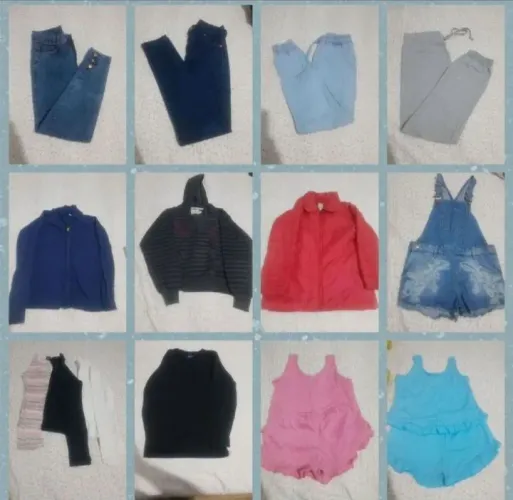 Lote de roupas 8/10 anos 77 pcs 