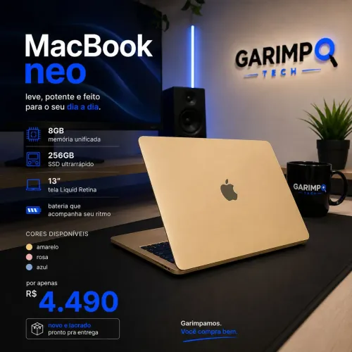 MacBook Neo 8GB/256GB 13P Novo Lacrado