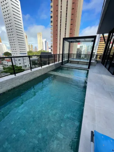 Flat mobiliado em Manaíra, 30 m², com área de lazer premium e excelente localização.