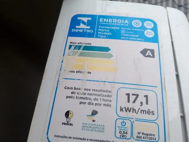 Evaporador Eletrolux eco turbo de 9000 BTUs 220v