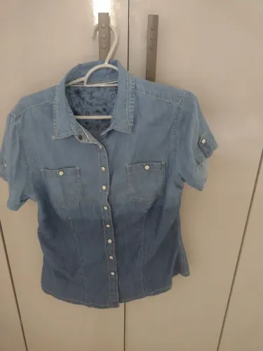Camisa feminina jeans
