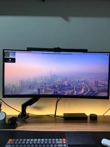 Monitor Dell P3421W Curvo 34" WQHD + USB-C + Barra Xiaomi + Braço ELG F80N