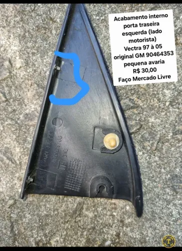 Acabamento interno porta traseira esquerda Vectra 97 à 05
