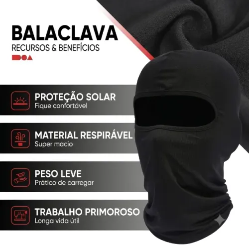 Balaclava Esportiva Premium (Moto, Bike, Academia) - Nova