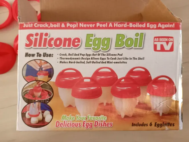 Kit 6 formas de silicone para cozinhar ovos