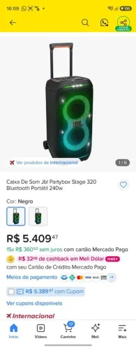 Caixa JBL Partybox stage 320