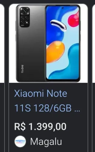 Xiaomi Note 11S 126gb/6gb de ram