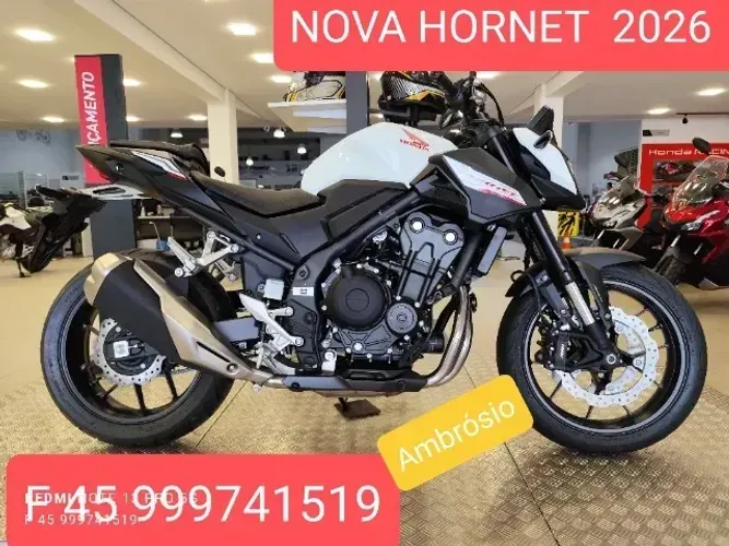NOVA CB 500 F HORNET 2026 3 ANOS DE GARANTIA