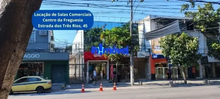Salas Comerciais para Locação no Centro da Freguesia na Estrada dos Três Rios, 45
