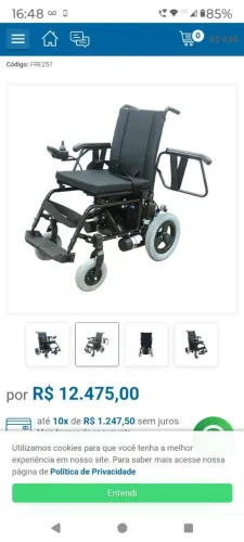 Vendo cadeira de rodas motorizada