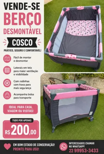 Berço desmontavel Cosco