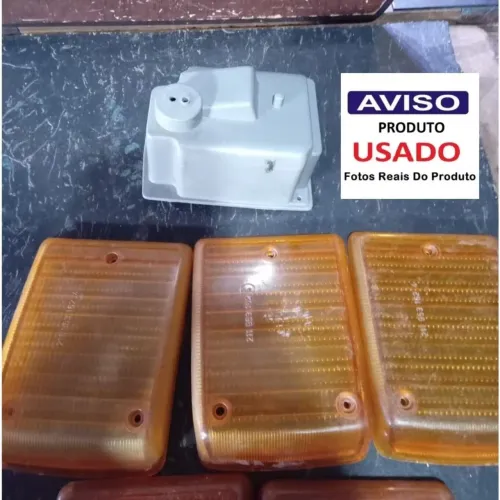 Trio de lentes e lanterna dianteira Kombi o par / as peças são paralelas.