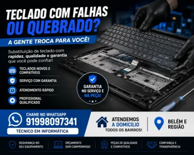 Teclado novo para Notebook Trocamos na Hora Dell asus lenovo Acer