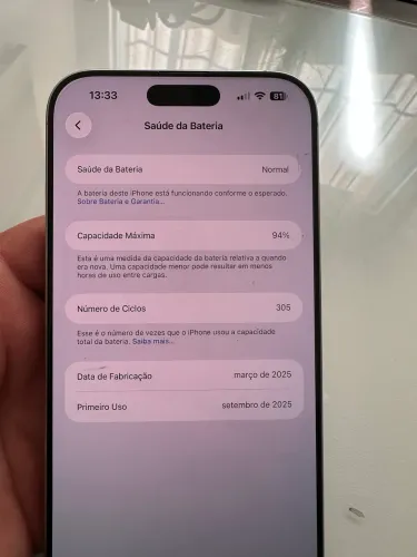 iPhone 16 pro Max 256GB branco