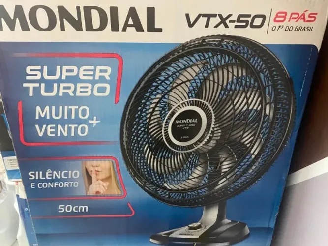 Ventilador Mondial Super Turbo 50cm 8 Pás 150W - Novo e Lacrado