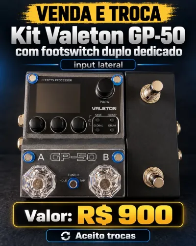 KIT VALETON GP50 FOM FOOTSWITCH DUPLO DEDICADO.