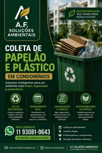 Coleta de papelão e plástico em condomínio