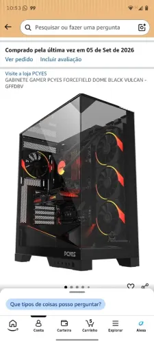 Gabinete gamer aquário Pcyes muito novo!!