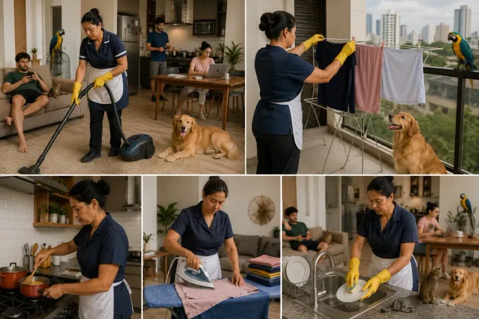 Em busca de diarista para limpar, cozinhar e passar roupas