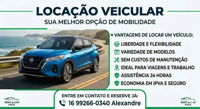 Locação de veículos / aluguel de carros