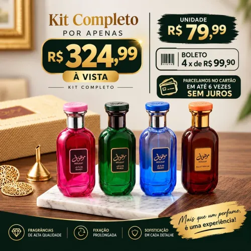 KIT COMPLETO DE PERFUMES ARABES MOUSUF