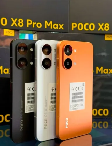 Poco X8 Pro Max, 512/12GB, cor preto, azul, branco e laranja, bateria de 8500 mAh, LACRADO