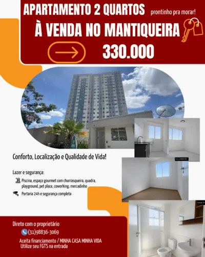 Apartamento de 2 quartos no Mantiqueira - Maravilhoso!