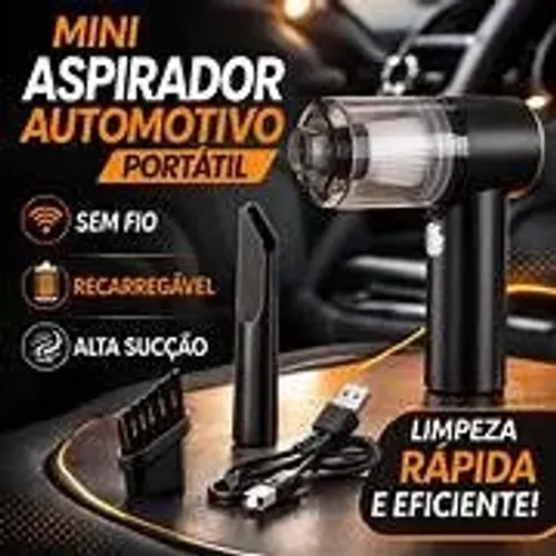 Mini Aspirador Automotivo Portátil Recarregável Premium - LIMPA TUDO!!!