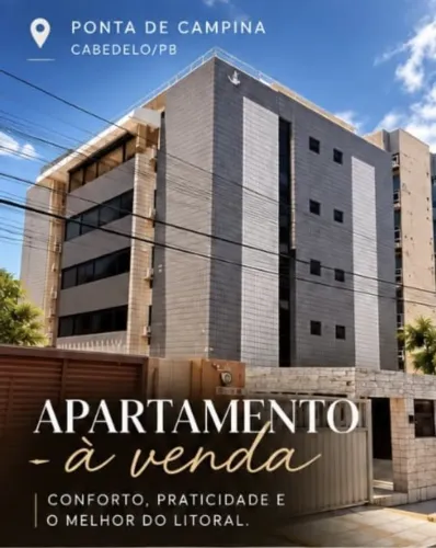 Apartamento para Venda em Cabedelo, Ponta de Campina, 2 dormitórios, 1 suíte, 2 banheiros,