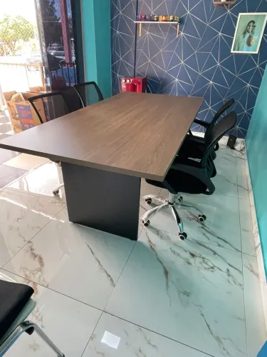 MESA DE REUNIAO 2.00x1.00 COM CADEIRAS 30MM LOJA IKONOFFICE 