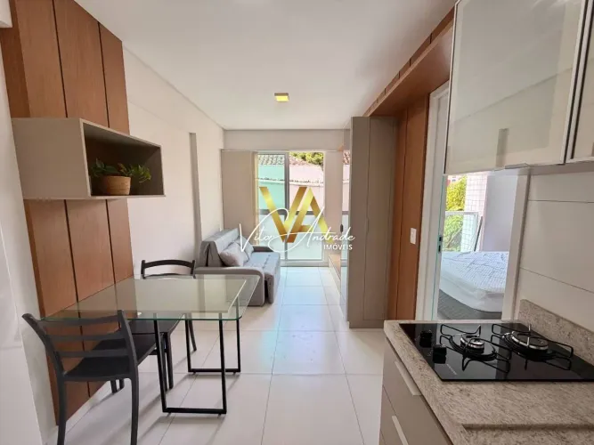 Studio Mobiliado para Alugar nas Graças com 29m², Suíte, Piscina e Portaria 24h