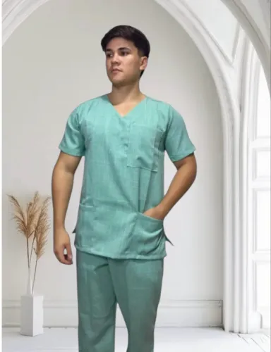 Scrubs masculinos linho 