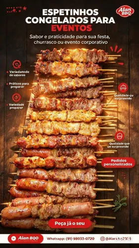 ESPETINHOS PARA EVENTOS