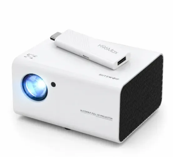 Projetor Blitzwolf Bw-vp14 Wifi 6000 Lumens Full HD + TV Stick H96 MAX 2GB 16Gb Google TV