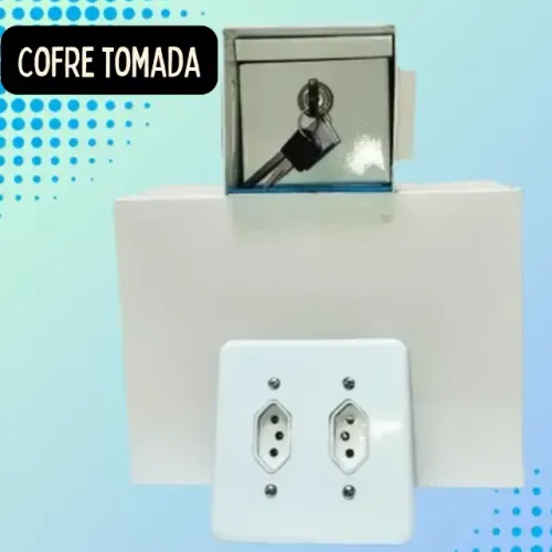 Cofre Tomada Secreta Com Gaveta Interna e Fundo Falso _ CS253