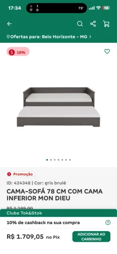 Cama sofá TOK&STOK MON DIEU