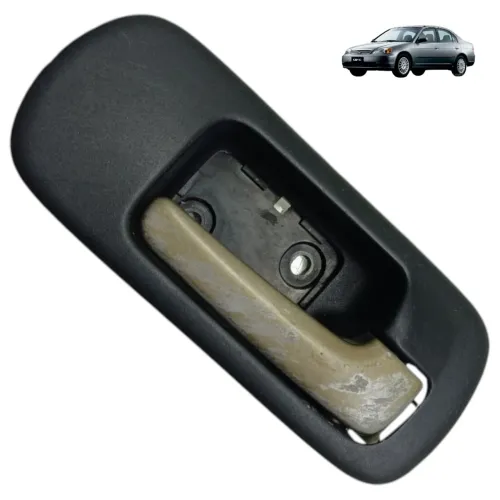 Maçaneta Interna Dianteira Direita Honda Civic G7 2001 2002 Prata Dianteira