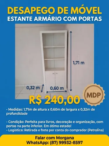 Estante Armário Multiuso com Portas em MDP