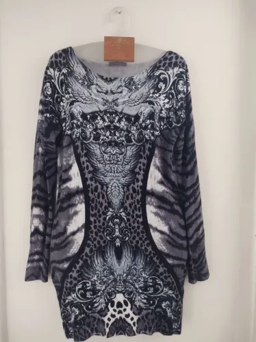 Casaco animal print tamanho 50 com elastano plus size 
