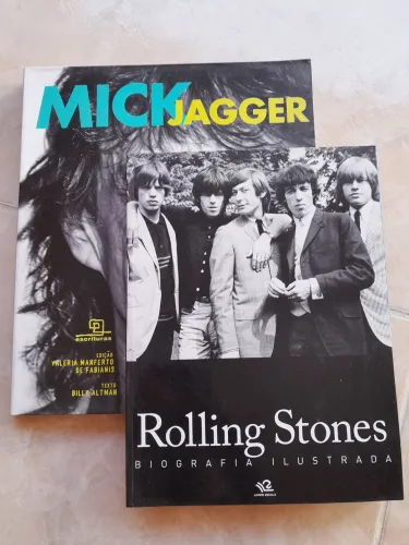 2 Livros - Mick Jagger + Rolling Stones Biografia Ilustrada - Livros Novos