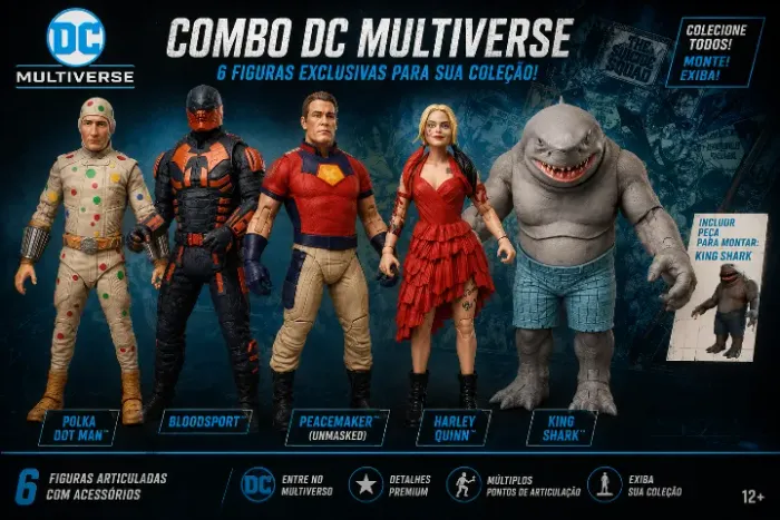 OPORTUNIDADE | Combo Completo Action Figures Esquadrão Suicida DC Multiverse