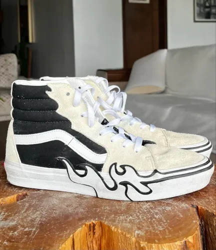 Vans SK8-HI Flame Blanc EDIÇÃO LIMITADA