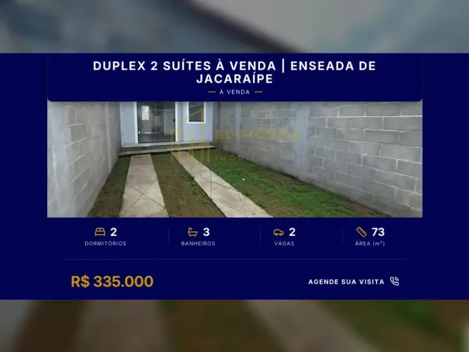 Venha conhecer esta linda casa duplex com 2 suítes em São Francisco!