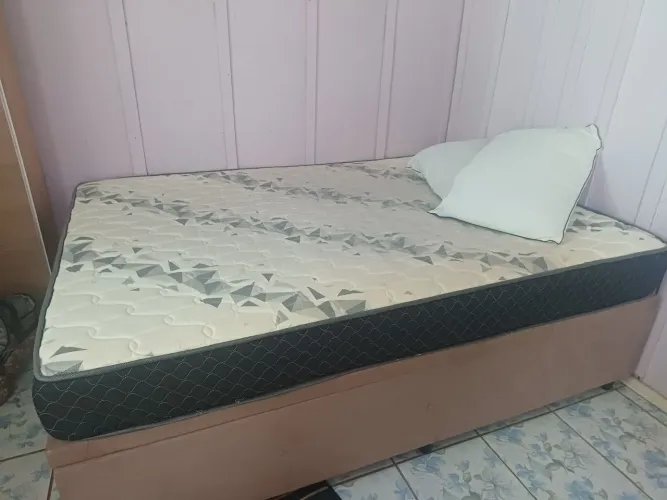 Cama box casal com base bau