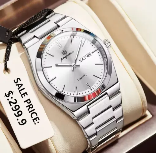 Relógio Masculino PAAZOMU 930 à Prova D'água Pulseira em Aço